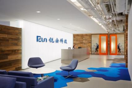 1260平米锐安科技办公室装修