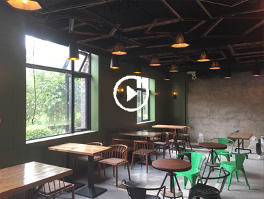 【视频】华膳园咖啡厅装修现场实拍