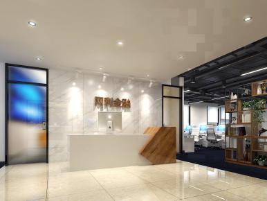 1200平米网利金融办公室装修工程